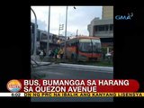 UB: Bus, bumangga sa harang sa Quezon Avenue