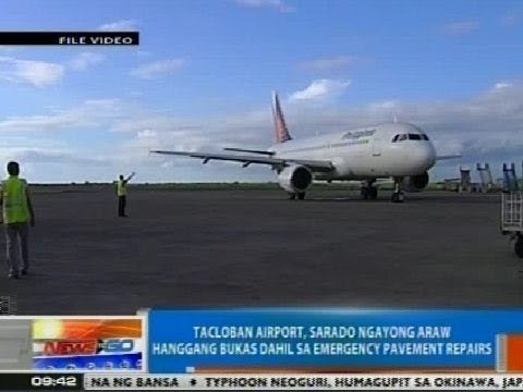 NTG: Tacloban Airport, sarado hanggang Huwebes dahil sa emergency pavements repairs