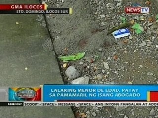 Lalaking menor de edad, patay sa pamamaril ng isang abogado sa Ilocos Sur