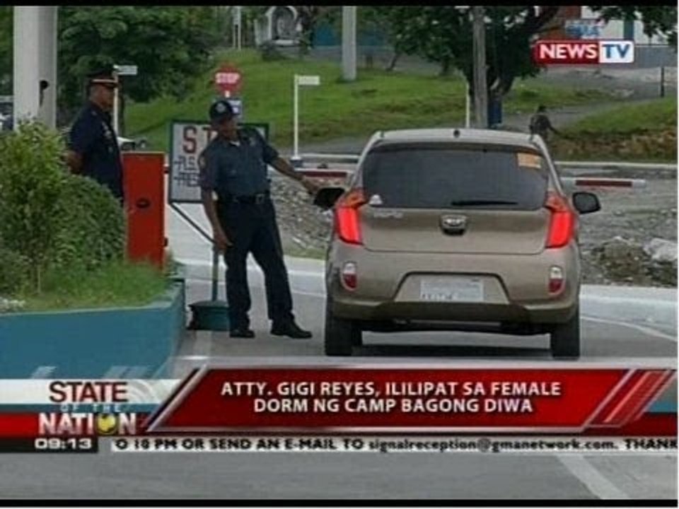 SONA: Atty. Gigi Reyes, ililipat ngayong gabi sa female dorm ng Camp Bagong Diwa