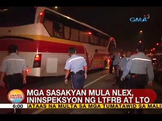 UB: Mga sasakyan mula NLEX, ininspeksyon ng LTFRB at LTO
