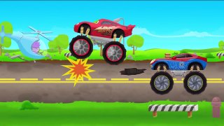 Learn Colors with Lightning Smide and Dinosaur for Kids Cars Cartoon Videos for Children