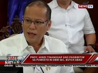 Download Video: SONA: PNoy, hindi tinanggap ang pagbibitiw sa puwesto ni DBM Sec. Butch Abad