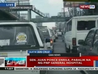 NTVL: Sen. Enrile, pabalik na ng PNP Genreal Hospital