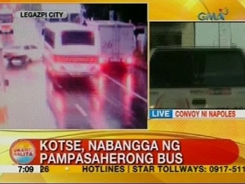 UB: Kotse, nabangga ng pampasaherong bus (Legazpi City)
