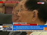 Sen. Juan Ponce Enrile at Janet Lim-Napoles, nasa Sandiganbayan na para sa kanilang arraignment