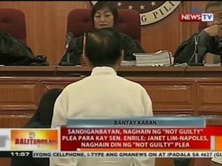 BT: Sandiganbayan, naghain ng 'not guilty' plea para kay Sen. Enrile