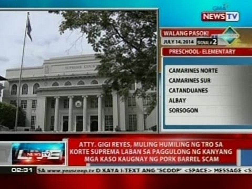 NTVL: Atty. Reyes, muling humiling ng TRO sa korte suprema