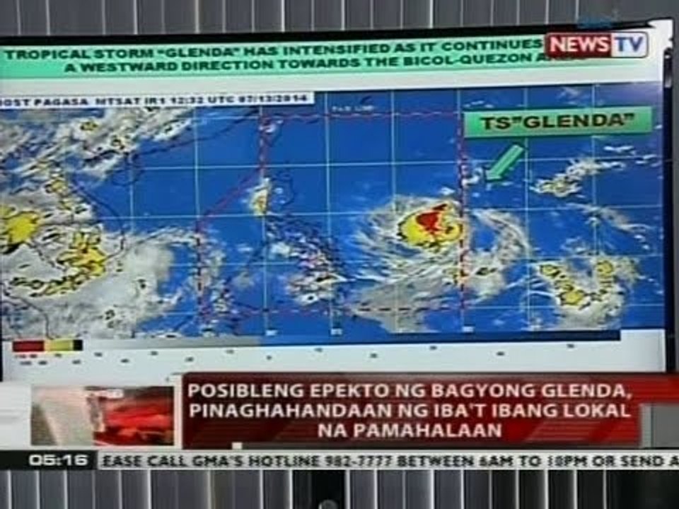 QRT: Posibleng epekto ng bagyong Glenda, pinaghahandaan ng iba't ibang lokal na pamahalaan