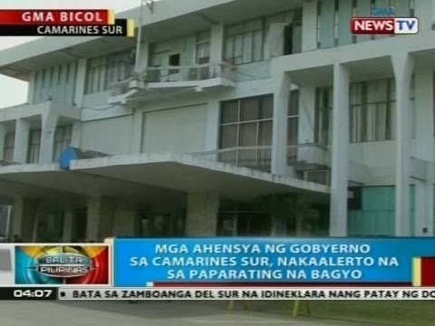 BP: Mga ahensya ng gobyerno sa Camarines Sur, nakaalerto na sa paparating na bagyo