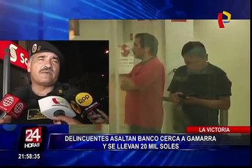 La Victoria: sujetos armados asaltan agencia bancaria de Scotiabank
