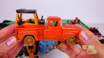 Big Toy Tractor Playset for Kids with Many Vehicles Toys for Children