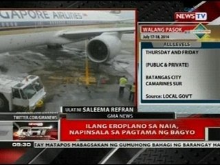 QRT: Ilang eroplano sa NAIA, napinsala sa pagtama ng bagyo