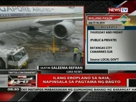 QRT: Ilang eroplano sa NAIA, napinsala sa pagtama ng bagyo