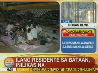 UB: Ilang residente sa Bataan, inilikas na