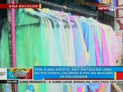 BP: FDA: Ilang kapote, may mataas na lebel ng nakalalasong kemikal