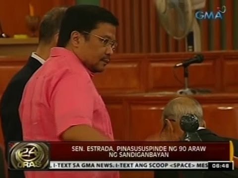 24Oras: Sen. Estrada, pinasususpinde ng 90 araw ng Sandiganbayan