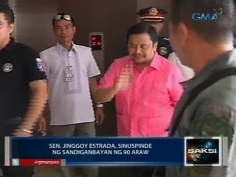 Saksi: Sen. Jinggoy Estrada, sinuspinde ng Sandiganbayan ng 90 araw