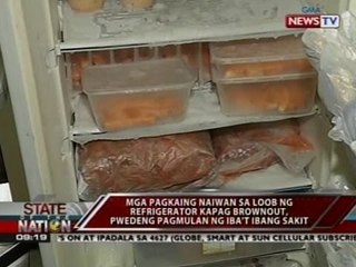 Download Video: Mga pagkaing naiwan sa loob ng refrigerator kapag brownout, pwedeng pagmulan ng iba't ibang sakit