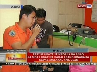 Rescue boats, ipinadala na agad sa mga lugar na kadalasang binabaha kapag malakas ang ulan