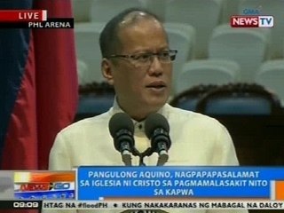 NTG: PNoy, dumalo sa inauguration ng PHL Arena ng Iglesia ni Cristo