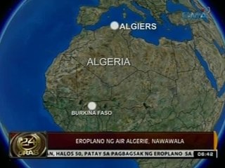 24Oras: Eroplano ng Air Algerie, nawawala