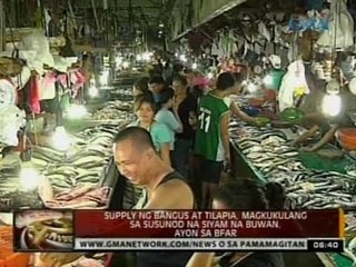 24Oras: Supply ng bangus at tilapia, magkukulang sa susunod na siyam na buwan, ayon sa BFAR