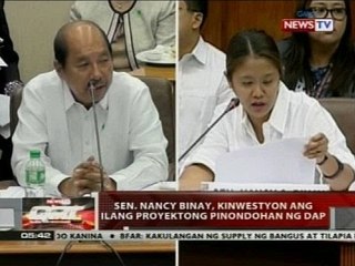 QRT: Sen. Nancy Binay, kinwestyon ang ilang proyektong pinondohan ng DAP