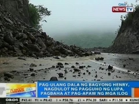 NTG: Ulang dala ng Bagyong Henry, nagdulot ng pagguho ng lupa, pagbaha at pag-apaw ng mga ilog