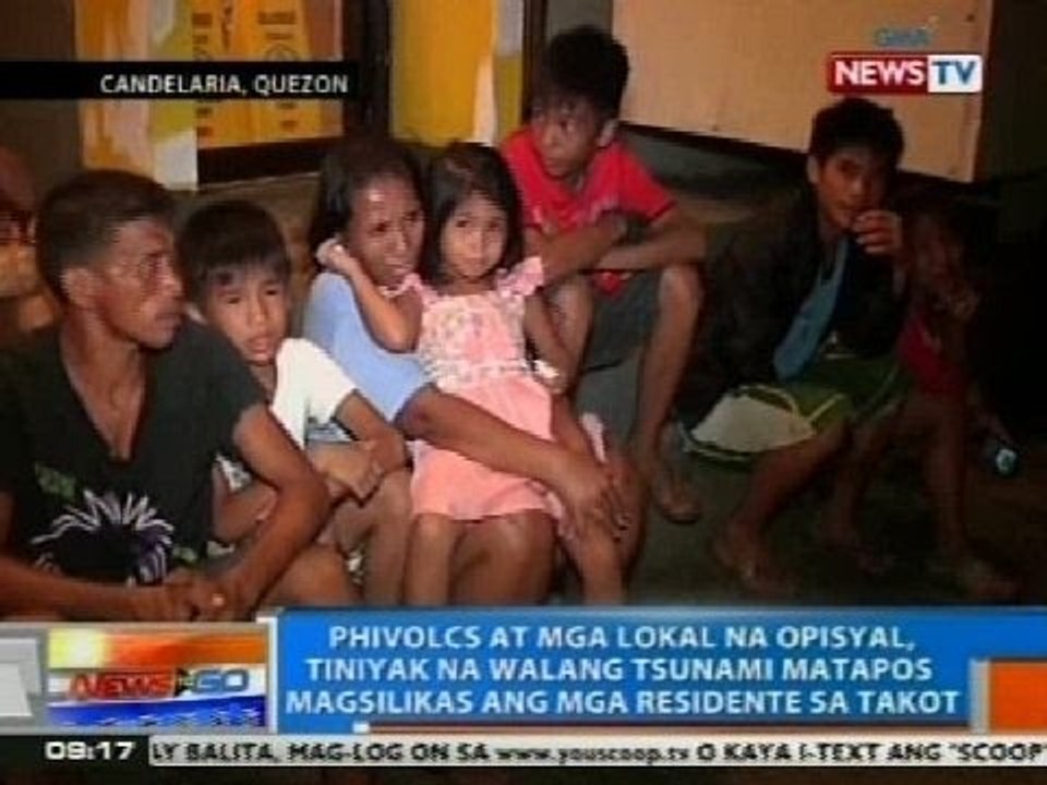 NTG: Phivolcs at mga lokal na opisyal ng Quezon, tiniyak na walang tsunami