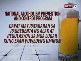SONA: Nat'l alcoholism prevention and control program, isinusulong sa Kongreso