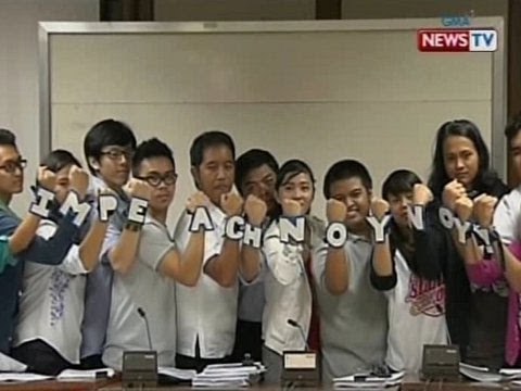 SONA: Ilang grupo ng kabataan, naghain ng panibagong impeachment complaint laban kay PNoy