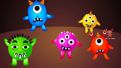 Monsters Cartoons Finger Family Nursery Rhyme