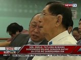 SONA: Sen. Enrile, tatlong buwang suspendido bilang senador batay sa utos ng Sandiganbayan