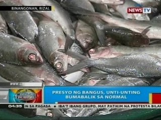 BP: Presyo ng bangus, unti-unting bumabalik sa normal