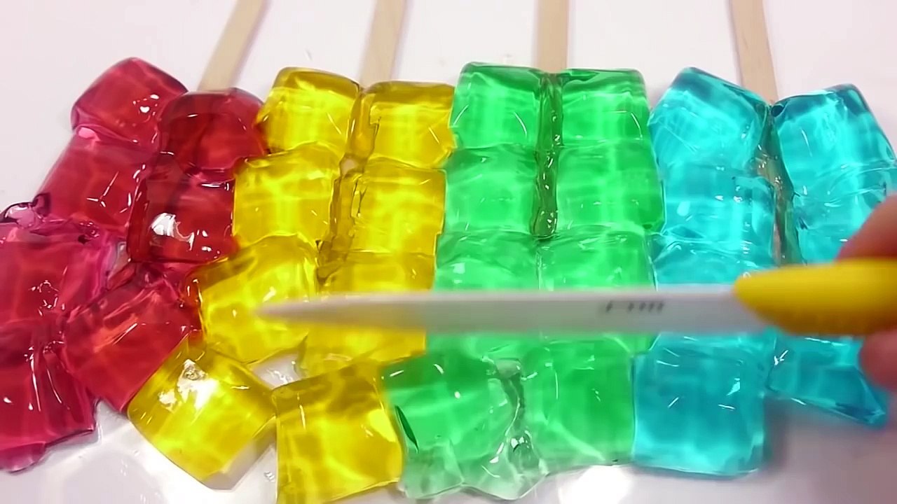 DIY How to Make Icecream Colors Soft Jelly Gummy Pudding Learn Colors Slime Clay Big Orbeez