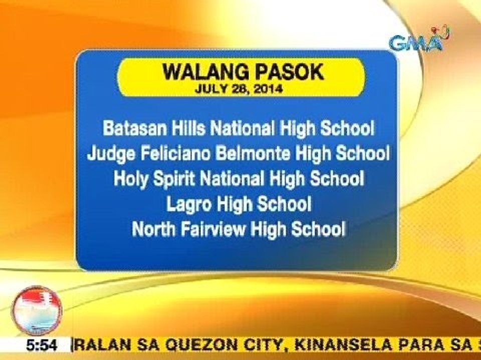 UB: Ilang paaralan sa QC, walang pasok ngayong araw dahil sa SONA