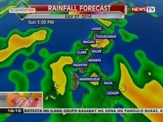 BT: Weather update as of 12:15 p.m. ( July 27, 2014)