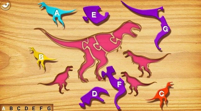 Kids Play and Learn ABC Alphabet with Puzzles Dinosaurs - Educational Learning Videos for Kids