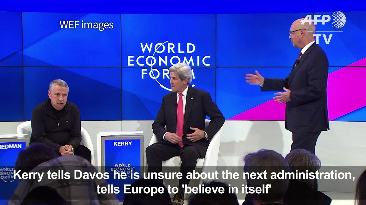 Kerry in Davos tells Europe to 'believe in itself'