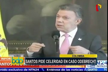 Colombia: Presidente Santos pide celeridad en caso Odebrecht