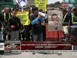 Mga motorcycle rider, muling nagprotesta kontra 'plaka vest'