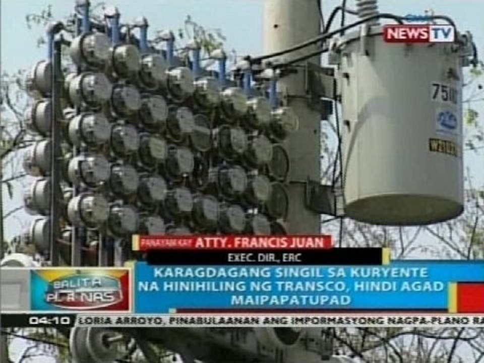 Hiling na dagdag-singil ng Transco, pag-aaralan pa raw ng ERC sa loob ng isang buwan