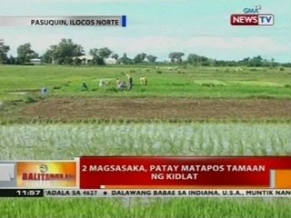 BT: 2 magsasaka, patay matapos tamaan ng kidlat