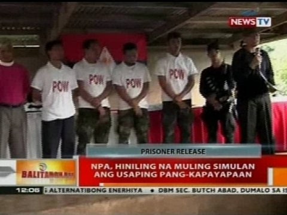 BT: Apat na pulis na binihag ng NPA, pinalaya na