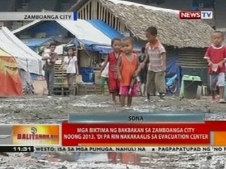 Mga biktima ng bakbakan sa Zamboanga City noong 2013, 'di pa rin nakakaalis sa evacuation center