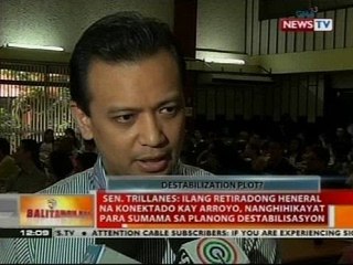 Sen. Trillanes: Ilang retiradong heneral, nanghihikayat para sumama sa planong destabilisasyon