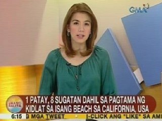 UB: 1 patay, 8 sugatan dahil sa pagtama ng kidlat sa isang beach sa California, USA