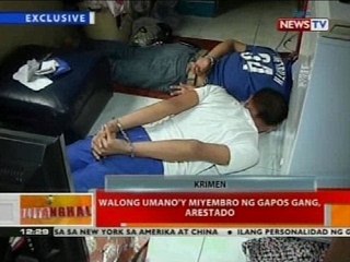 BT: Walong umano'y miyembro ng gapos gang, arestado