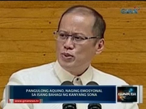 Saksi: PNoy, naging emosyonal sa isang bahagi ng kanyang SONA